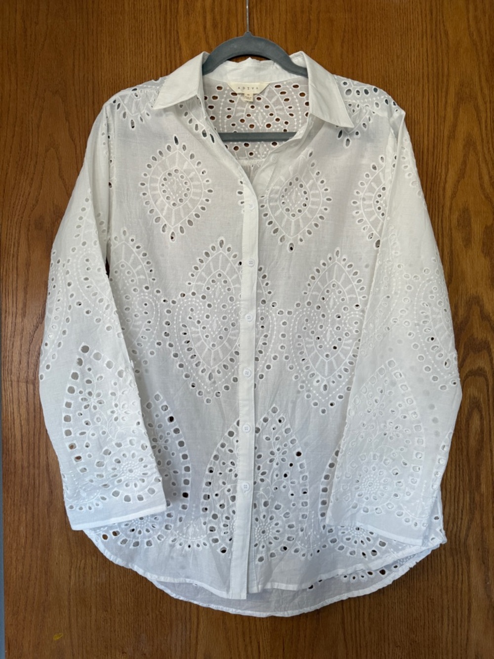 Adiva White Eyelet Embroidered Top